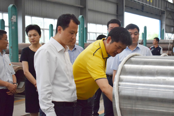 6月22日，團(tuán)省委書記王偉一行來到江都區(qū)，專題調(diào)研我區(qū)企業(yè)家創(chuàng)新創(chuàng)業(yè)情況。區(qū)委副書記、區(qū)政協(xié)主席曾慶玲等陪同調(diào)研。當(dāng)天下午，王偉一行來到龍川鋼管，受到了公司馬自強(qiáng)董事長的熱情接待。   △馬董事長向王偉書記一行介紹公司產(chǎn)品   在馬董事長的陪同下，王偉一行實(shí)地參觀了美鋼管業(yè)物流中心、六分廠大口徑高合金無縫鋼管生產(chǎn)線，了解了公司發(fā)展歷程、企業(yè)規(guī)模、產(chǎn)品結(jié)構(gòu)及在創(chuàng)新創(chuàng)業(yè)方面取得的成果，向馬董事長征求了對共青團(tuán)服務(wù)青年創(chuàng)新創(chuàng)業(yè)工作的意見和建議，勉勵企業(yè)家搶抓新一輪產(chǎn)業(yè)變革的機(jī)遇，銳意創(chuàng)新、潛心實(shí)干，進(jìn)一步做大做強(qiáng)，并要求各級團(tuán)組織更好地服務(wù)企業(yè)家，助力企業(yè)轉(zhuǎn)型升級。  △王偉書記一行參觀六分廠大口徑高合金無縫鋼管生產(chǎn)線